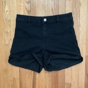 EUC H&M Divided High-Waisted Black Shorts